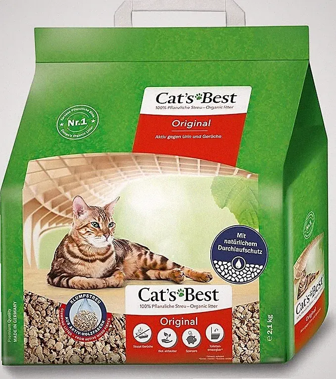 Cat's Best Katzenstreu 2,1kg/5L – Pflanzlich, klumpend, geruchsbindend