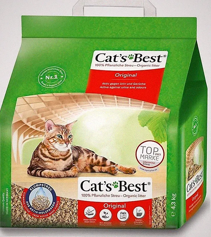 Cat's Best Original 10L – Pflanzliche Klumpstreu mit starker Geruchsbindung