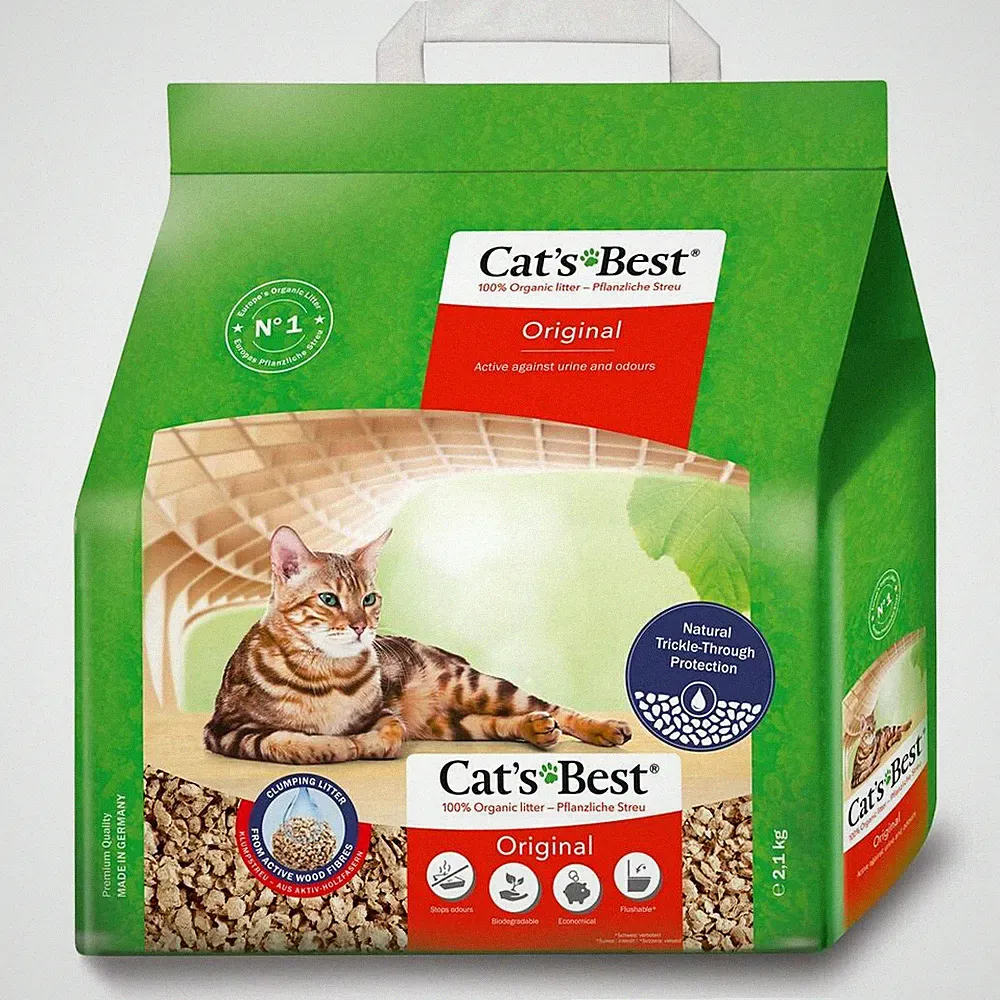 Cat's Best Original 5L Katzenstreu Holz Klumpend und Gerüche Absorbierend