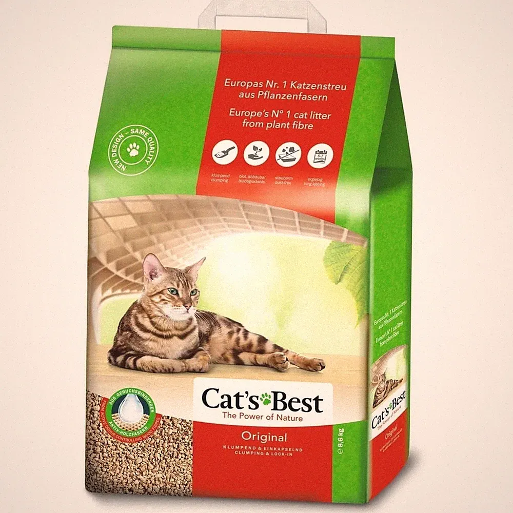 Cat's Best Original Cat Litter, 100% Plant-Based Cat Litter, 20 l / 8.6 kg