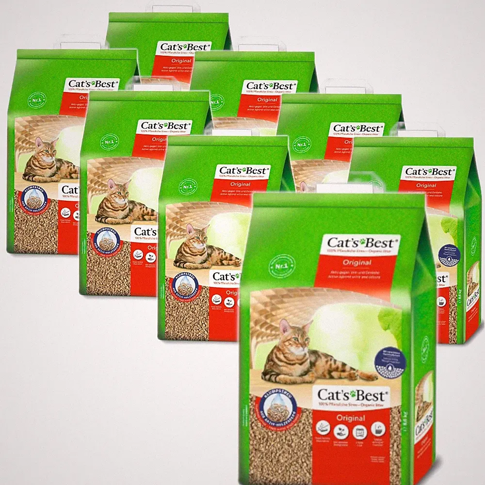 CAT'S BEST Original - Holzstreu - 40 l (8 x 5 l)