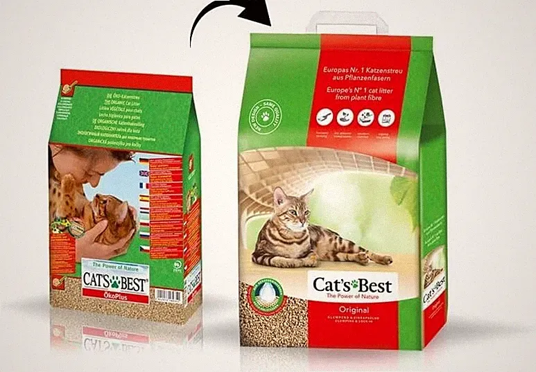 Cat's Best Original Katzenstreu, 100 % pflanzliche Katzen 20 l / 8,6 kg