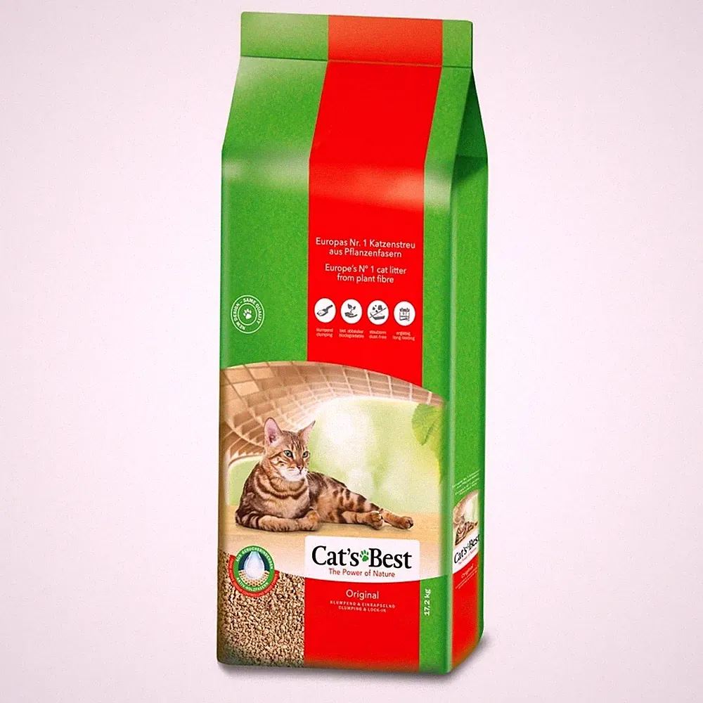 Cat's Best Original Katzenstreu 100 % pflanzliche Katzen Klumpstreu mit