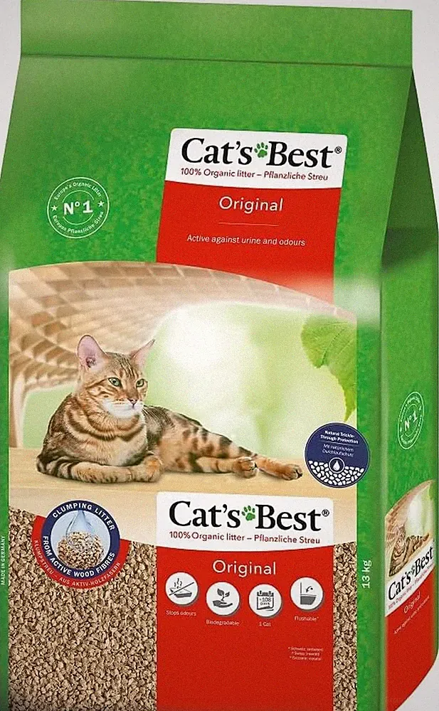Cat'S Best Original Katzenstreu, 100 % Pflanzliche Katzen Klumpstreu Mit Maximal