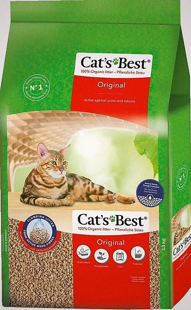 Cat's Best Original Katzenstreu, 100% pflanzliche, klumpende Katzenstreu