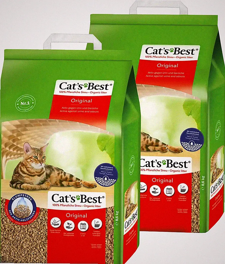 CAT'S BEST ORIGINAL Katzenstreu klumpend 2er Pack (2 x 8,6kg)