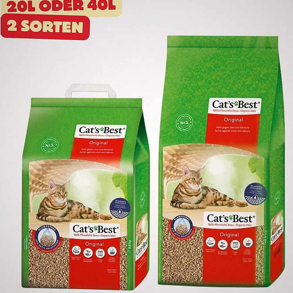 Cat's Best Original Katzenstreu Klumpend biologisch 20L / 40L zur Wahl