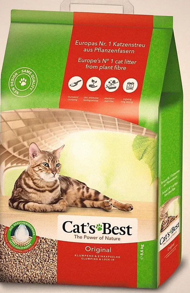 Cat's Best Original Katzenstreu, klumpende Streu aus 100 % pflanzlichen Bestandt