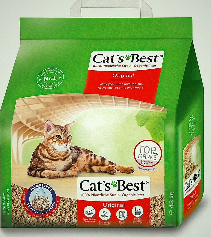 Cat's Best Original Katzenstreu Klumpstreu bekämpft Gerüche natürlich 8,6kg 20L