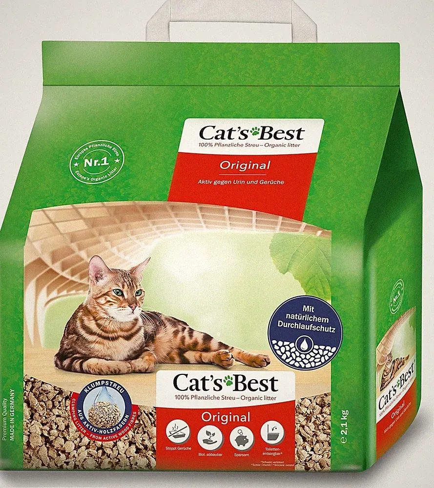 Cat's Best Original Katzenstreu100 % pflanzliche Katzen Klumpstreu mit maximaler