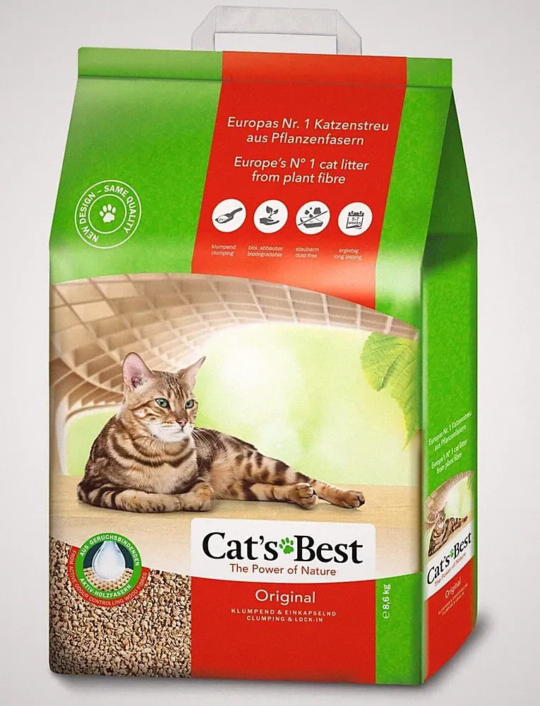 Cat's Best Original Klumpendes Holzfaser Katzenstreu 20L / 8,6kg Klumpende Holzfaser