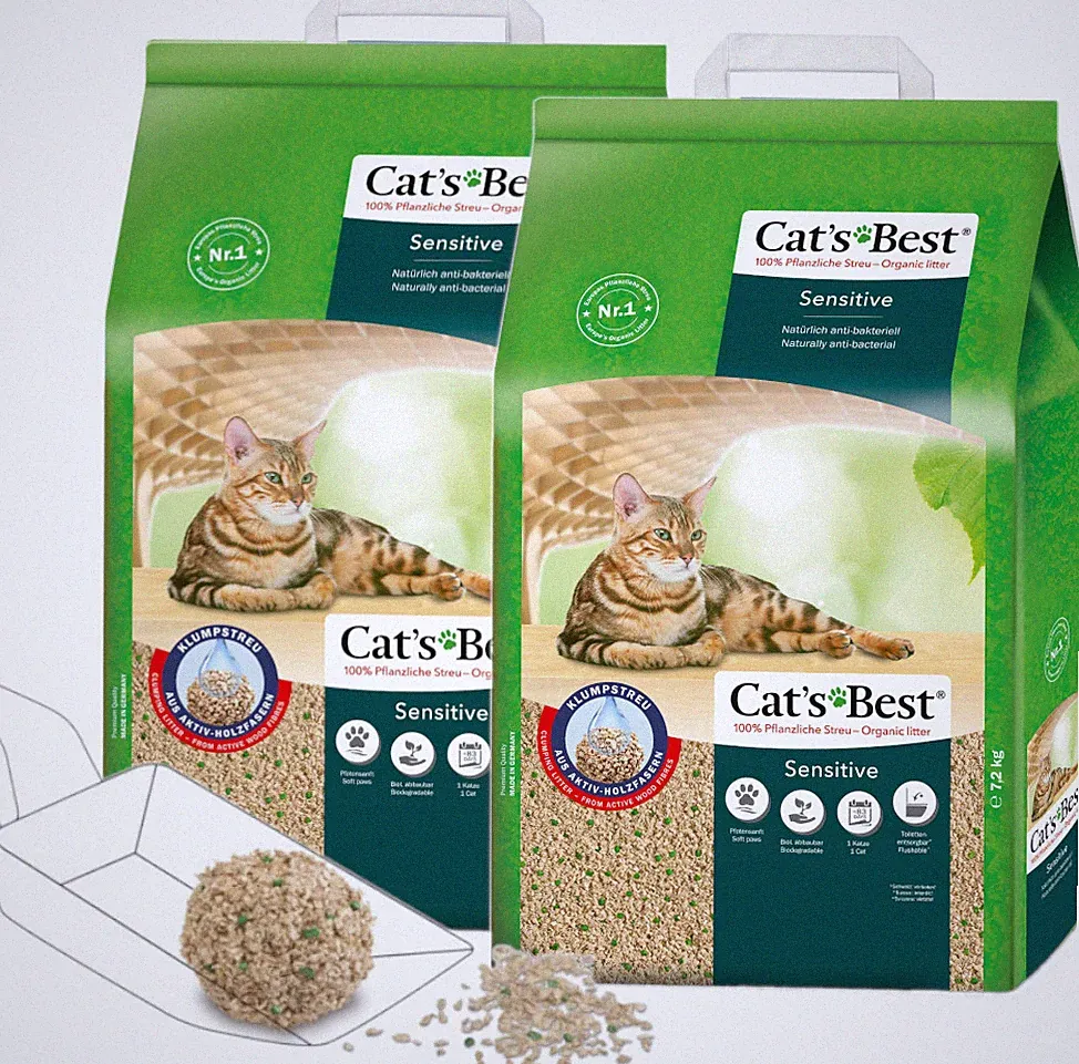 Cat's Best Sensitive Holz-Katzenstreu 2x20 L
