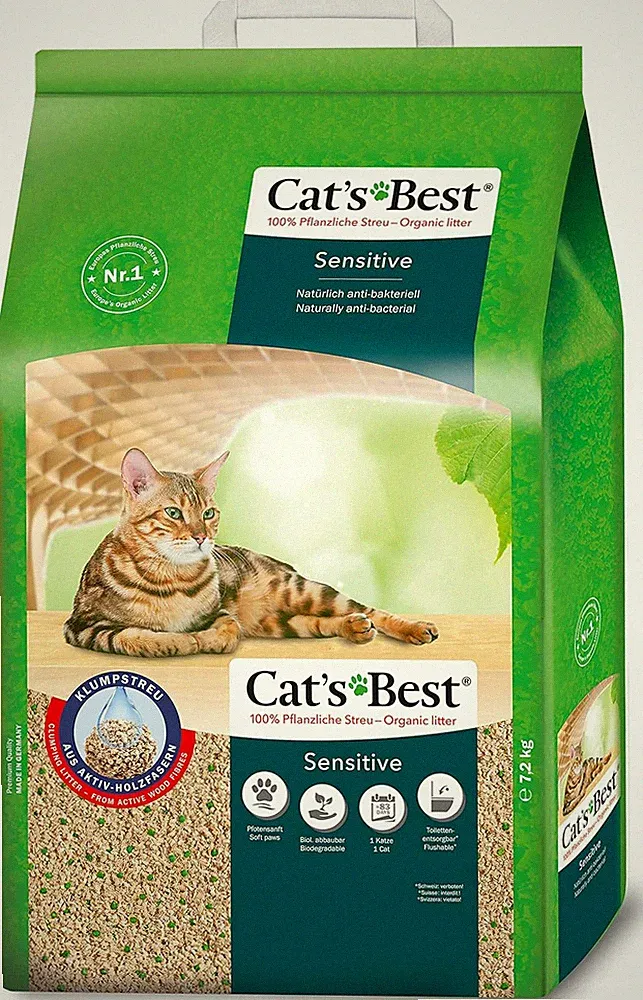 Cat's Best Sensitive pflanzliches Katzenstreu klumpend antibakteriell 7,2kg 20 l