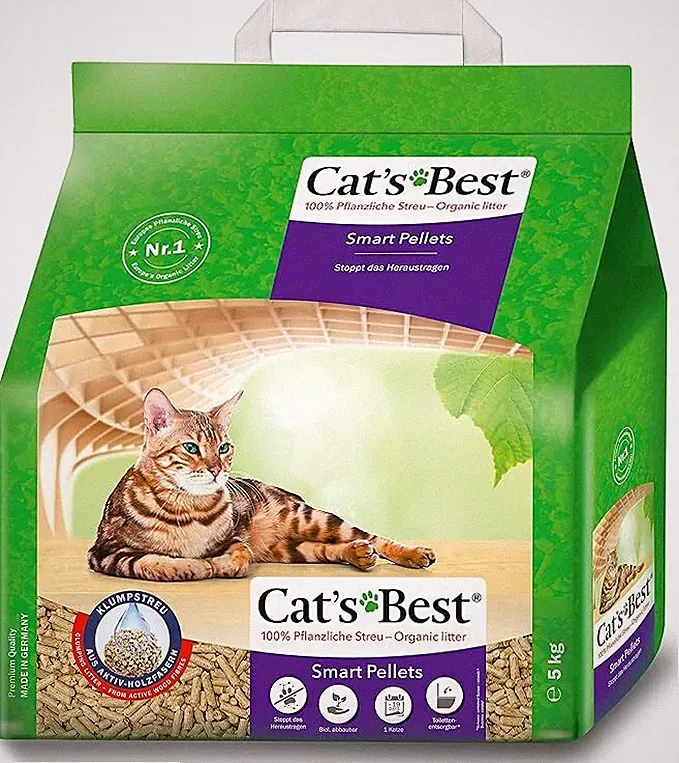 Cat's Best Smart Pellets, 100 % pflanzliche Katzenstreu, innovative Klumpstreu