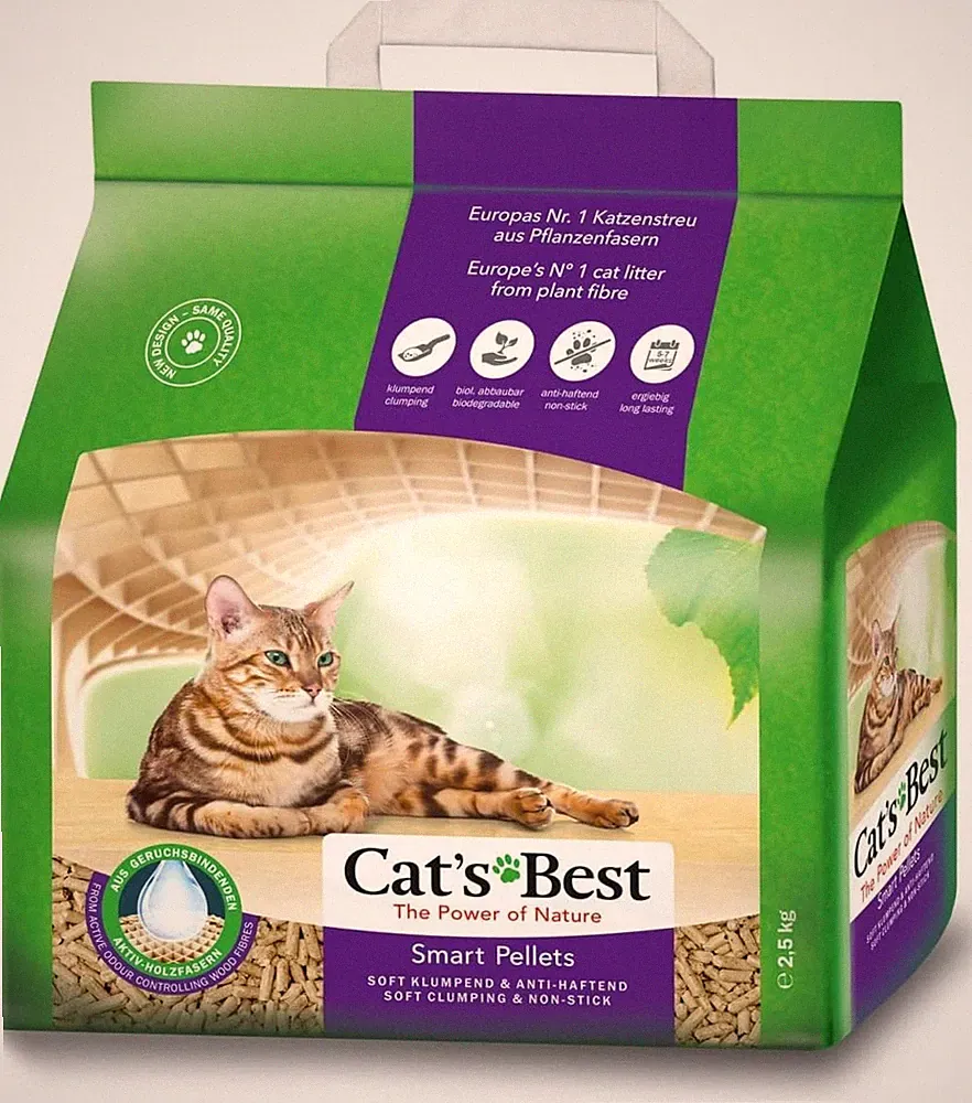 Cat'S Best Smart Pellets, 100 % Pflanzliche Katzenstreu, Innovative Klumpstreu F