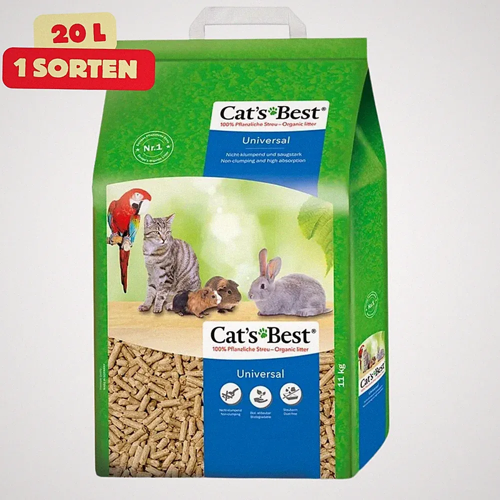 Cat's Best Universal Einstreu 20l Katzenstreu Kleintierstreu Pellets Holzfasern