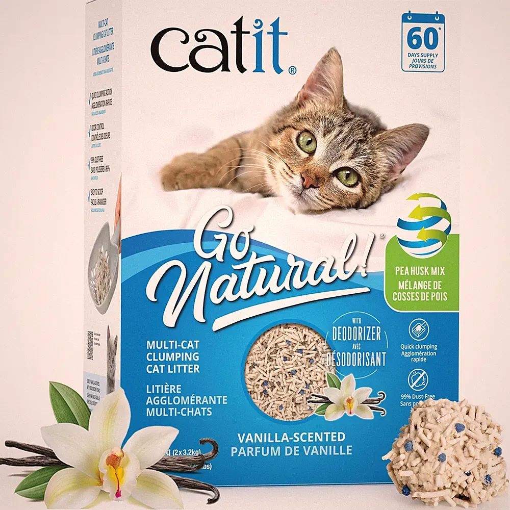 Catit Go Natural Klumpendes Katzenstreu Erbsenhülsen Vanilleduft 6.4kg