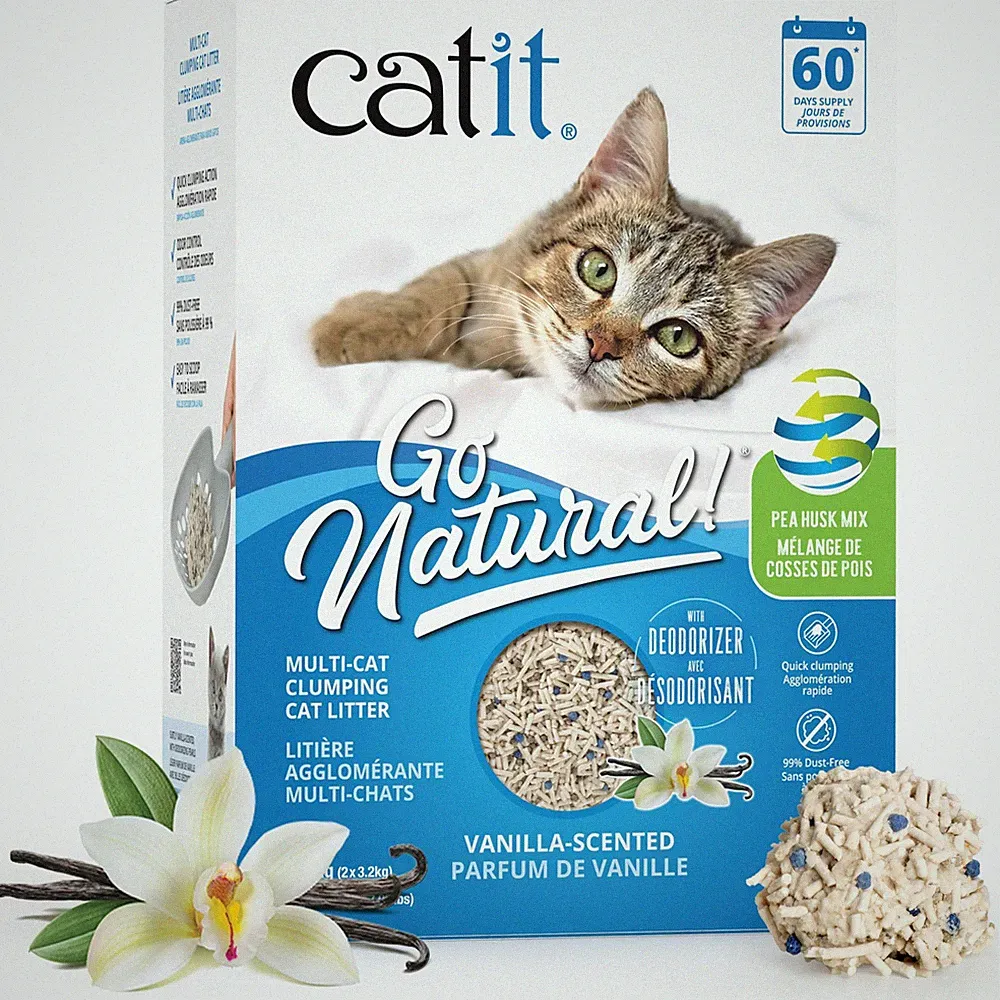 Catit Go Natural Klumpendes Katzenstreu Erbsenhülsen Vanilleduft 6.4kg