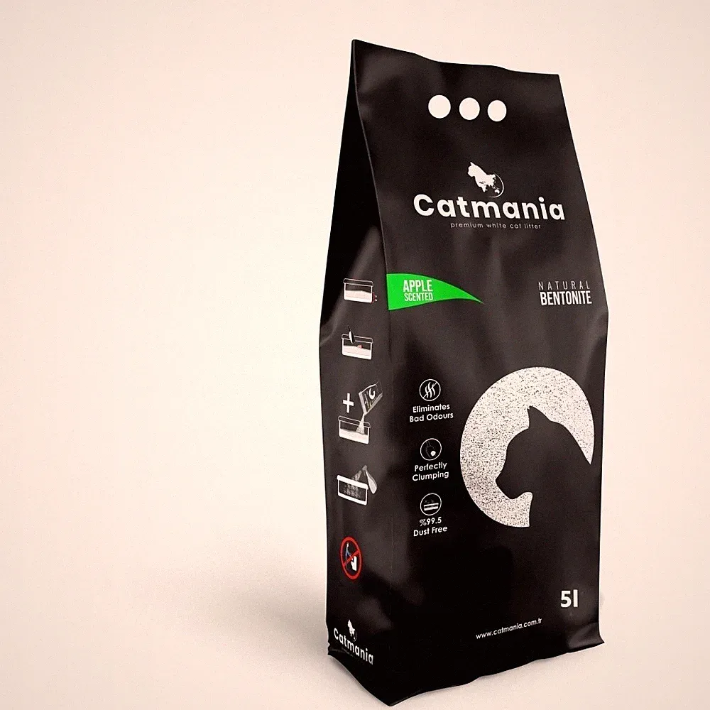 Catmania Katzenstreu „Grüner Apfel“, 5 l, staubfrei, klumpend Bentonit