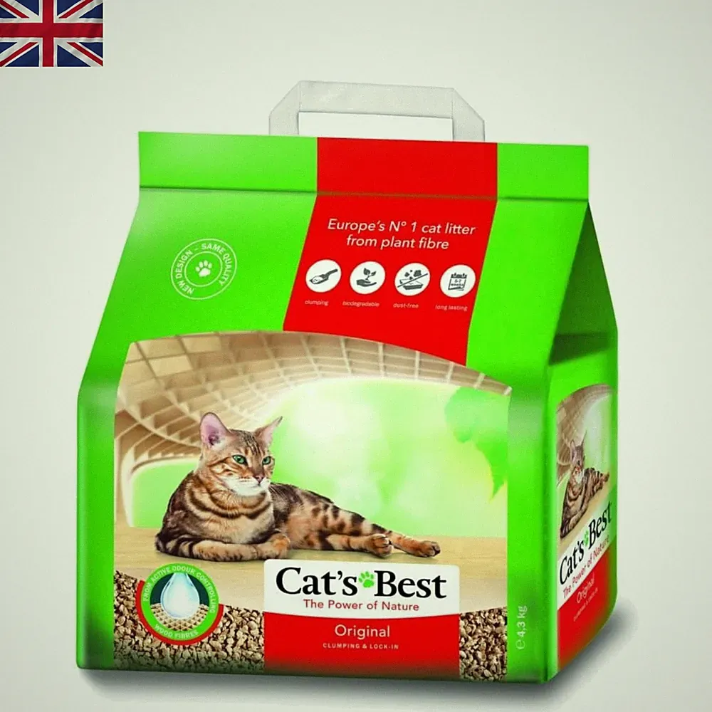 Cats Best Klumpstreu 4,3 kg - umweltfreundlich, unparfümiert & staubfrei