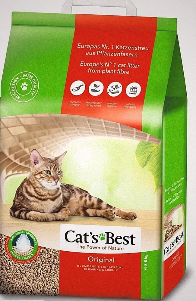 Cats Best Oko Plus Holzfasern Bio Klumpendes Katzenstreu 20L, 8,6kg