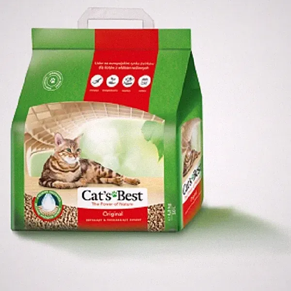 Cats Best Original 4,3 kg 10 L Öko Plus klumpendes Katzenstreu aus Pflanzenfaser