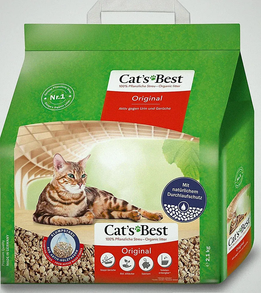 Cats Best Original Katzenstreu Holzpellets Klumpend Spülbar Geruchskontrolle