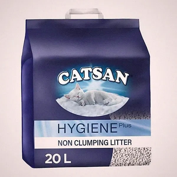 Catsan Hygiene Katzenstreu ohne Klemmung - nimmt Feuchtigkeit auf und sperrt sie ab 20L