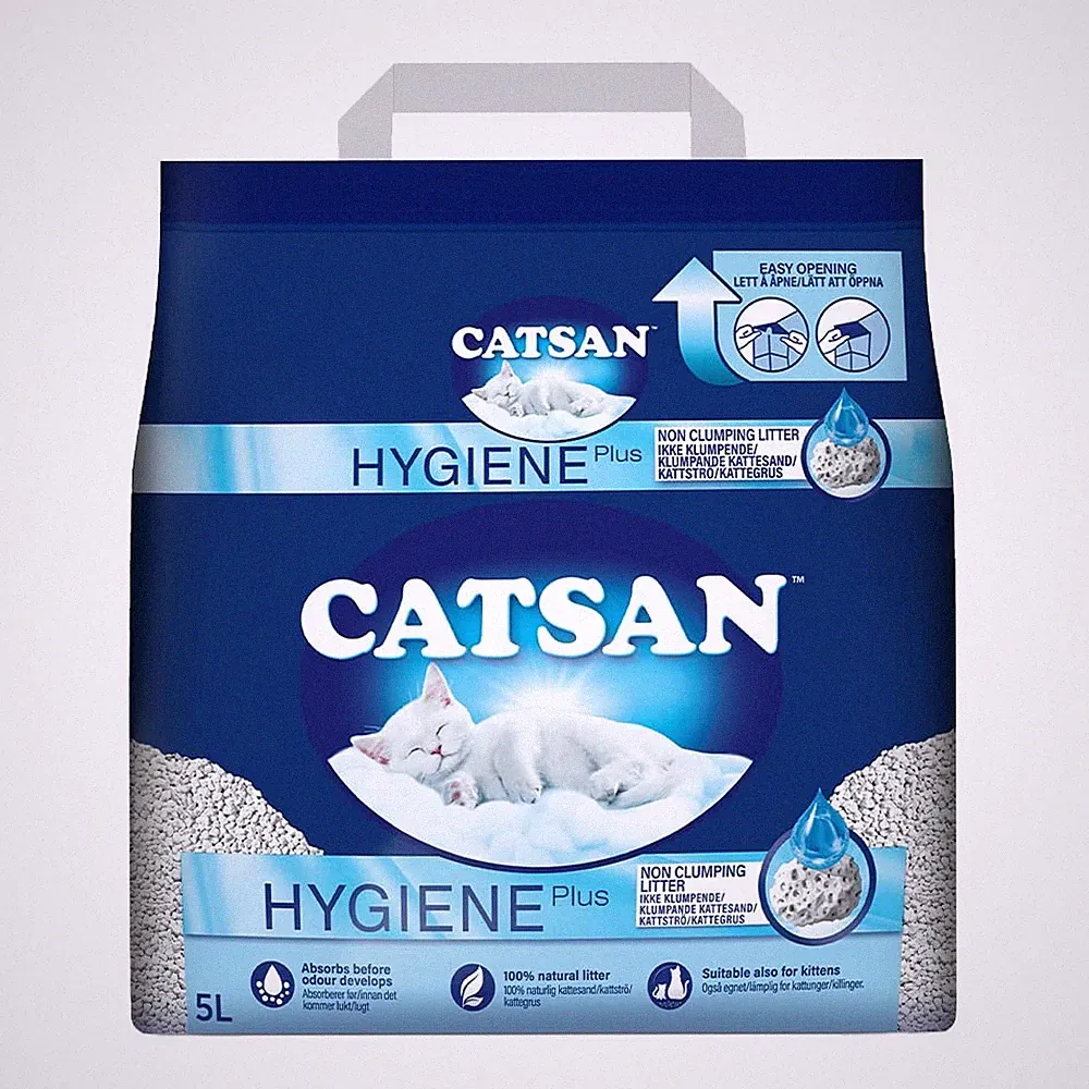 Catsan Hygiene klumpfreies geruchskontrollierendes Katzenstreu 5L
