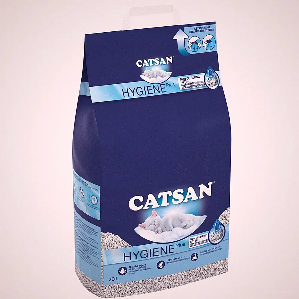CATSAN Hygiene Plus Katzenstreu 20L Klumpstreu Natürlicher 3-fach Geruchsschutz