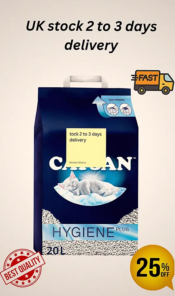 CATSAN Hygiene Plus klumpfreie ausgewachsene Katzenstreu, nd Kitten Streu 20L, 100% natürlich