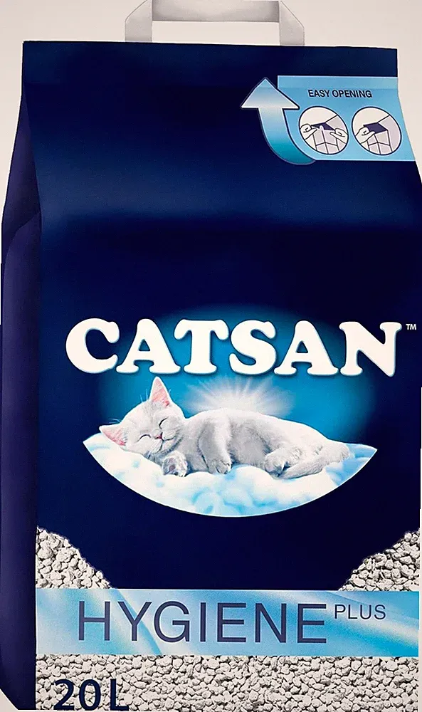 CATSAN Hygiene Plus klumpfreies ausgewachsenes Katzen- und Kätzchenstreu 20 l 100 % natürlich UK