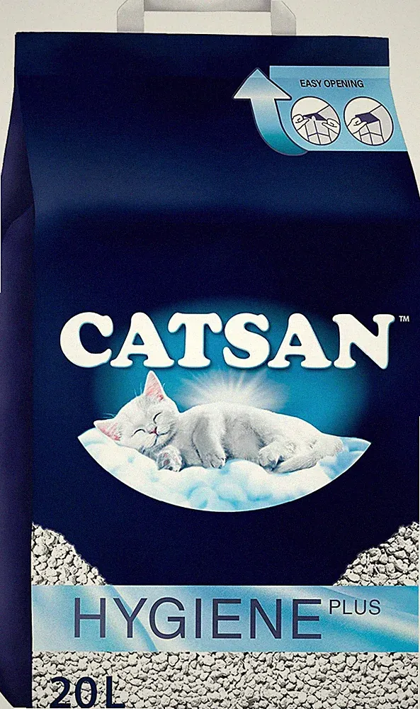 CATSAN Hygiene Plus klumpfreies ausgewachsenes Katzen- und Kätzchenstreu 20 l, natürlich UK
