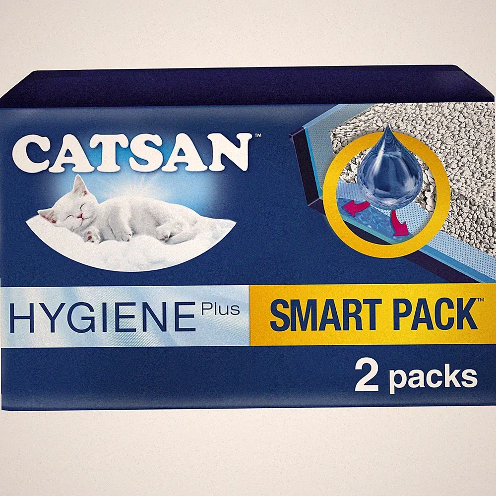 CATSAN Hygiene Plus klumpfreies ausgewachsenes Katzenstreu und Kätzchenstreu mit Einlage 2
