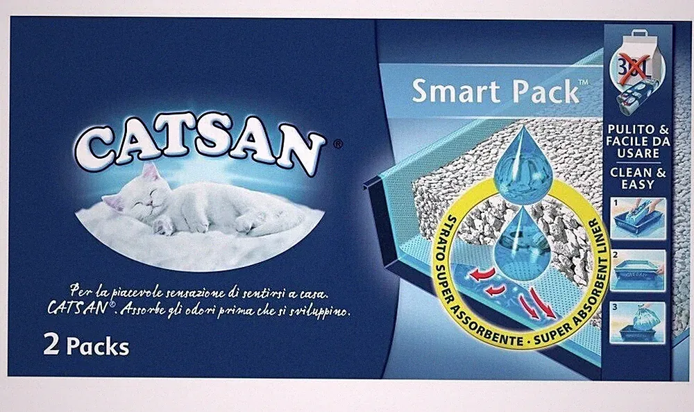 Catsan Hygiene Smart Pack Einlagen Katzenstreu Staubfrei Katzentoilette Einlagen 2er Pack