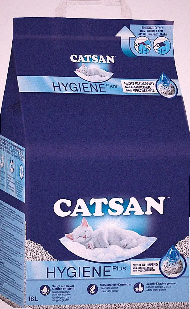 CATSAN Katzenstreu Hygiene Plus Nicht-Klumpend 18 Liter