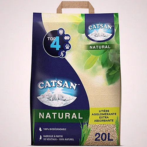 Catsan natürliches biologisch abbaubares klumpendes Katzenstreu extra saugfähig 20 Liter