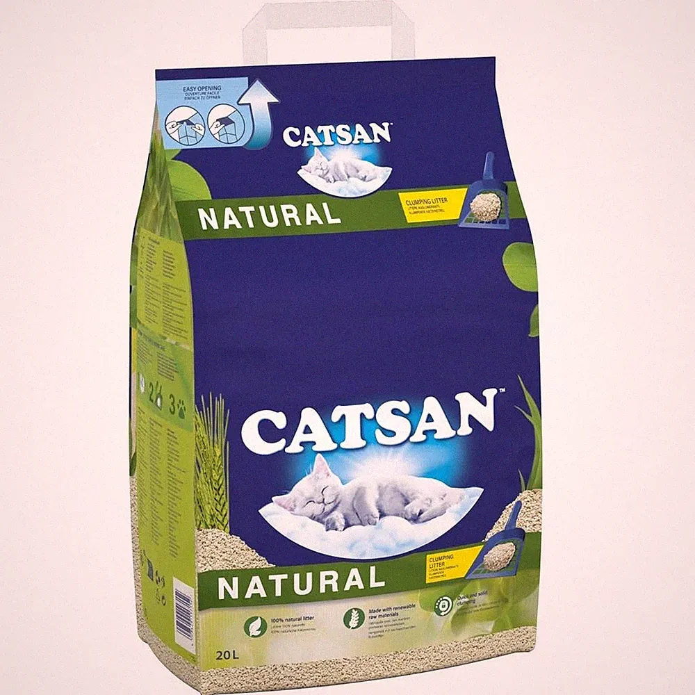 CATSAN natürliches klumpendes Katzenstreu 20 L biologisch abbaubar extra saugfähig kein Geruch