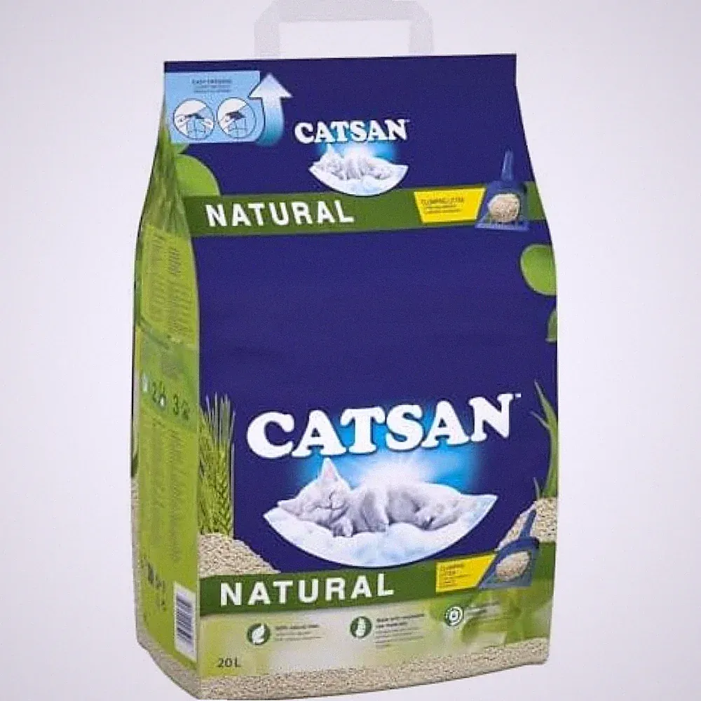 CATSAN natürliches klumpendes Katzenstreu biologisch abbaubar extra saugfähig kein Geruch 20L