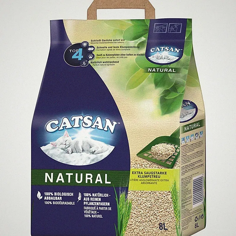 CATSAN Natural Katzenstreu Klumpstreu 8l natürlich und 100% Biologisch abbaubar