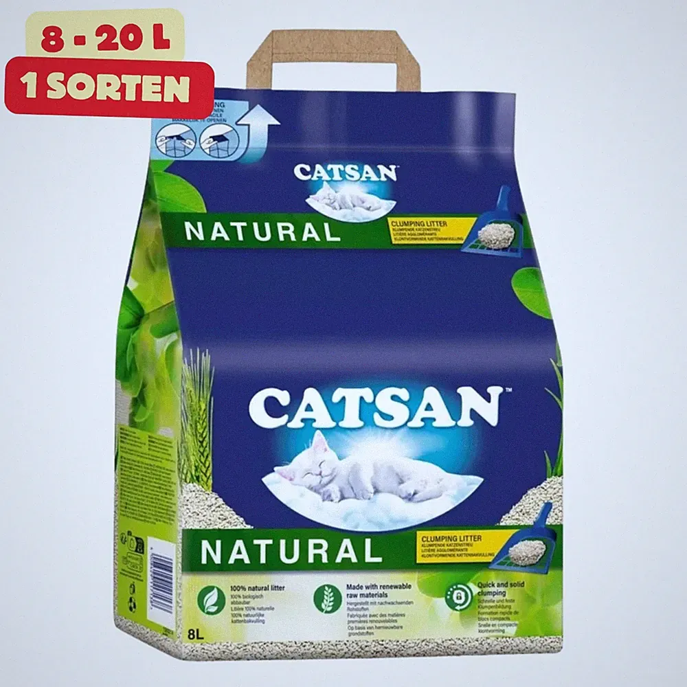 Catsan Natural Katzenstreu Klumpstreu Pflanzenfasern Biologisch Abbaubar