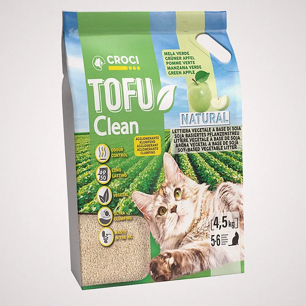 Croci Tofu Clean Katzenstreu grüner Duft biologisch pflanzlich