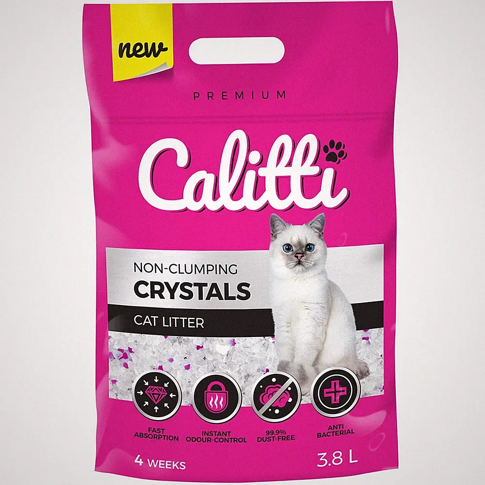 Crystals Silikon Katzenstreu CALITTI 3.8L NEU + GESCHENK