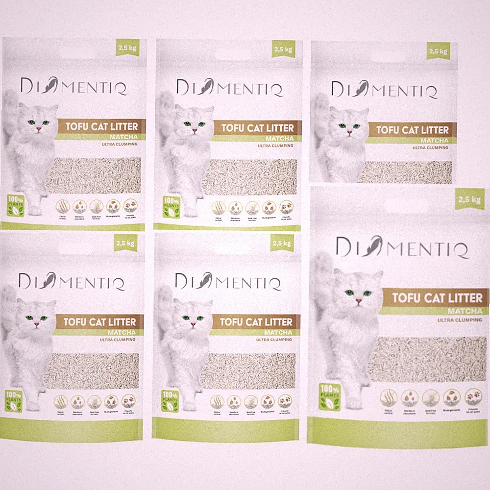 DIAMENTIQ Tofu Matcha Ultra klumpend - Pflanzenstreu - 6 x 2,5 kg