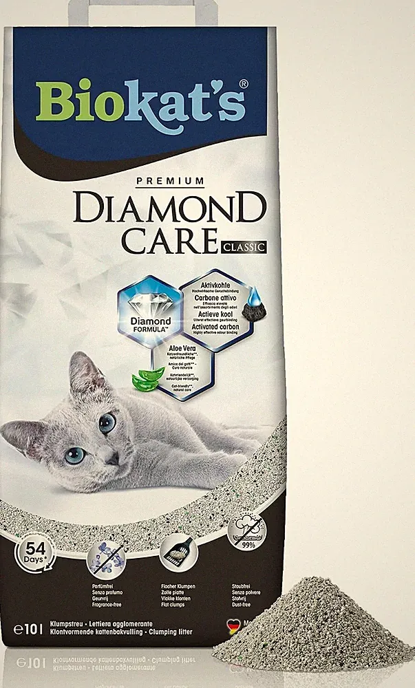 Duftfreies Katzenstreu, fein klumpend, 10L Aktivkohleformel