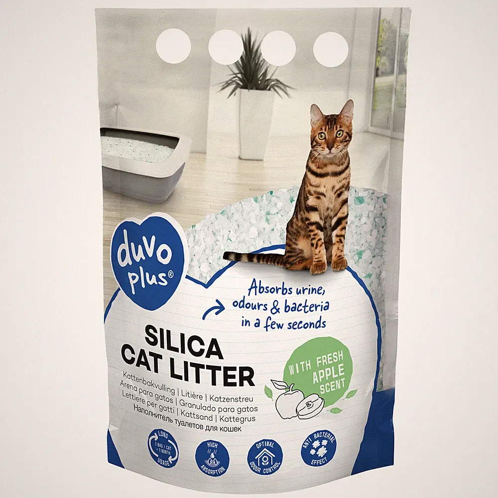 Duvo+ Katzenstreu Silica Premium Apfel 5 l, NEU
