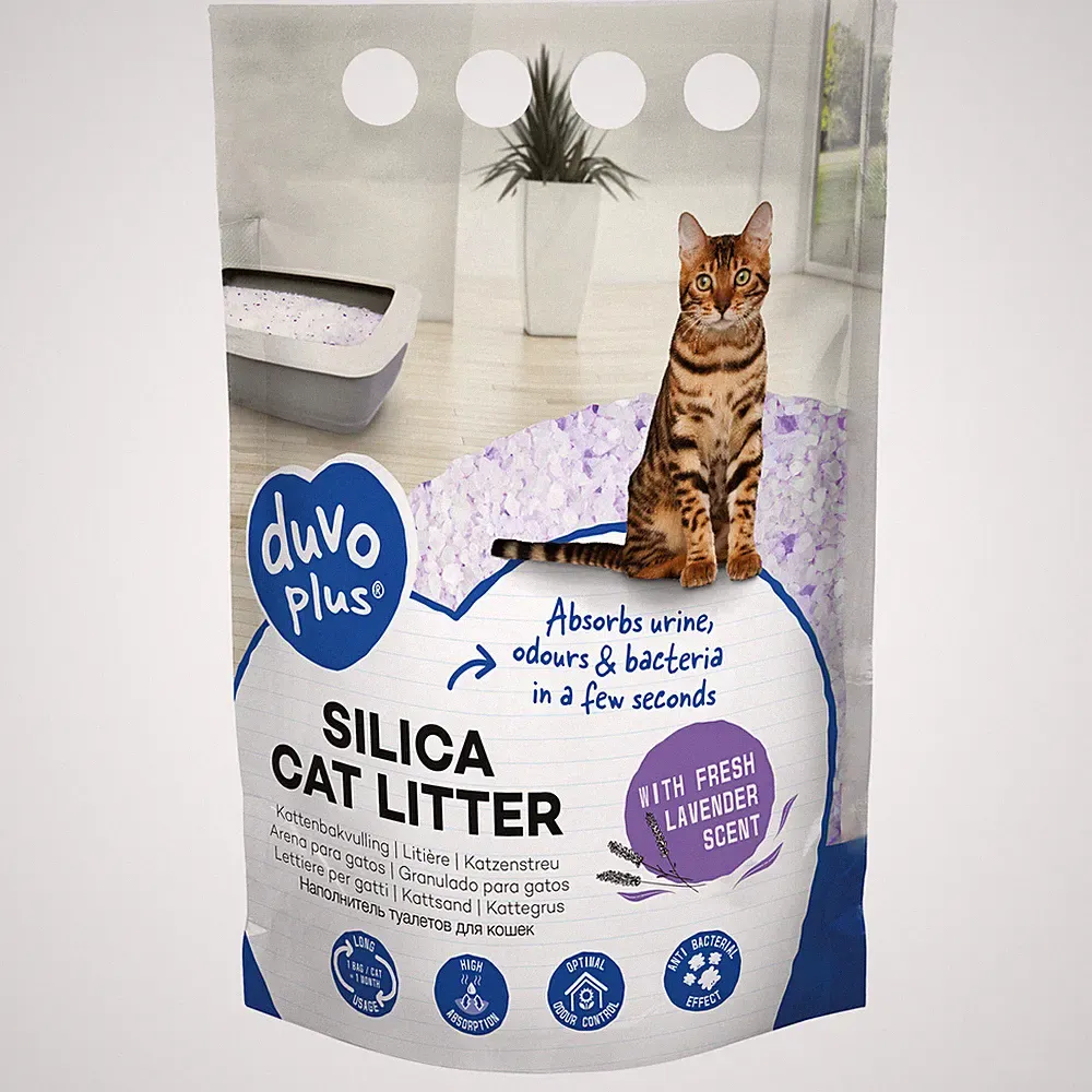 Duvo+ Katzenstreu Silica Premium Lavendel 5 l, NEU
