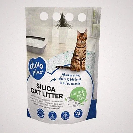 Duvo Plus Premium Silica Katzenstreu Apfel 5 Liter