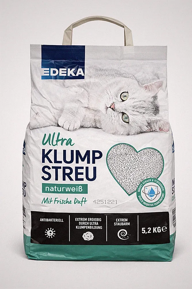 EDEKA Ultra Klumpstreu naturweiß 5,2 kg | antibakteriell | extrem staubarm | mit