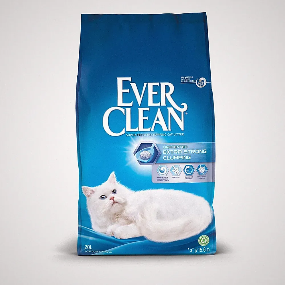Ever Clean extra starkes unparfümiertes klumpendes Katzenstreu, Premium 20L Formel